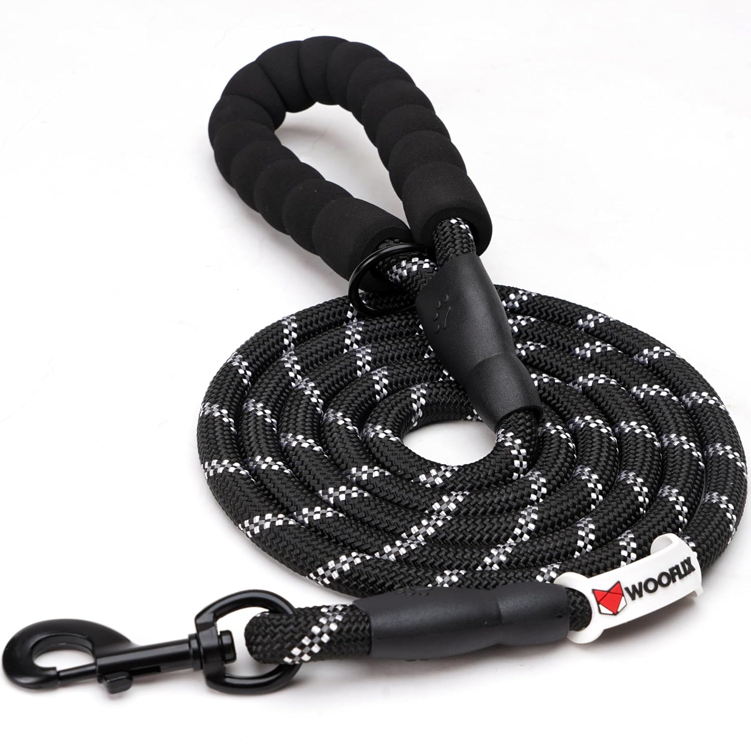 Wooflix Heavy Duty Nylon Dog Leash | Anti Slip Padded Handle Long Dog Leash | Highly Reflective Leash for Dogs | Dog Rope for Medium & Large Dogs - Image 2