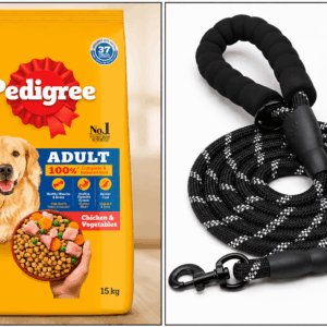 Wooflix Heavy Duty Nylon Dog Leash | Pedigree Adult Dry Dog Food, Chicken & Vegetables, 10 kg, Contains 37 Essential