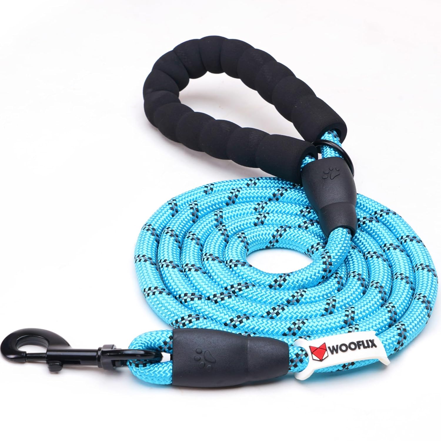 Wooflix Heavy Duty Nylon Dog Leash | Anti Slip Padded Handle Long Dog Leash | Highly Reflective Leash for Dogs | Dog Rope for Medium & Large Dogs - Image 3