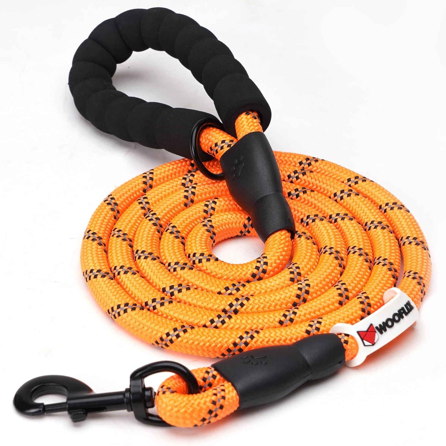 Wooflix Heavy Duty Nylon Dog Leash | Anti Slip Padded Handle Long Dog Leash | Highly Reflective Leash for Dogs | Dog Rope for Medium & Large Dogs